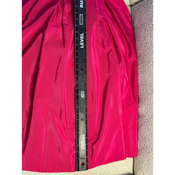 Vtg Fuchsia Off-Shoulder Cupid Bow Midi Length Formal Ball Gown Disney Princess - Picture 15 of 15